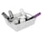 Simplify White Shelf Storage Rattan Tote Basket